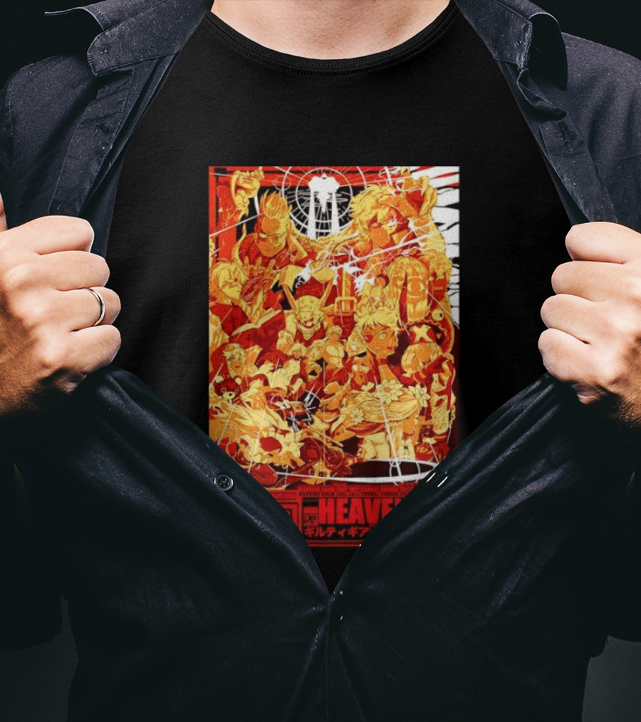Guilty Gear Strive Characters Sol Badkai Ky Kiske May Ramlethal Heaven 10 Japanese T-Shirt