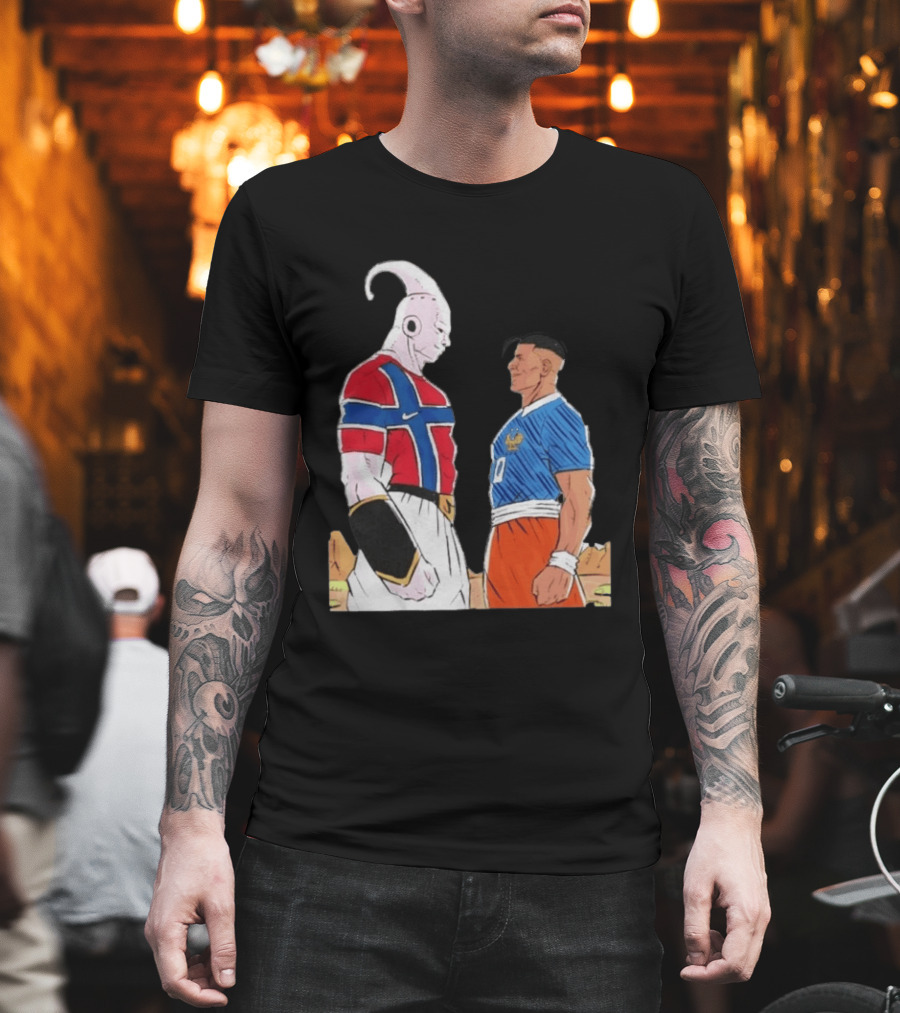 Norway Haaland Versus Mbappe France Dragon Ball Z T-Shirt