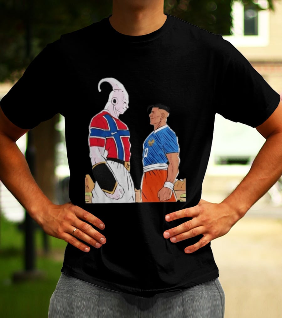 Norway Haaland Versus Mbappe France Dragon Ball Z T-Shirt