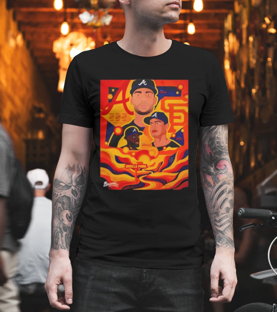 Atlanta Braves Vs. Giants Oracle Park Series Olson Dubon Harris II T-Shirt