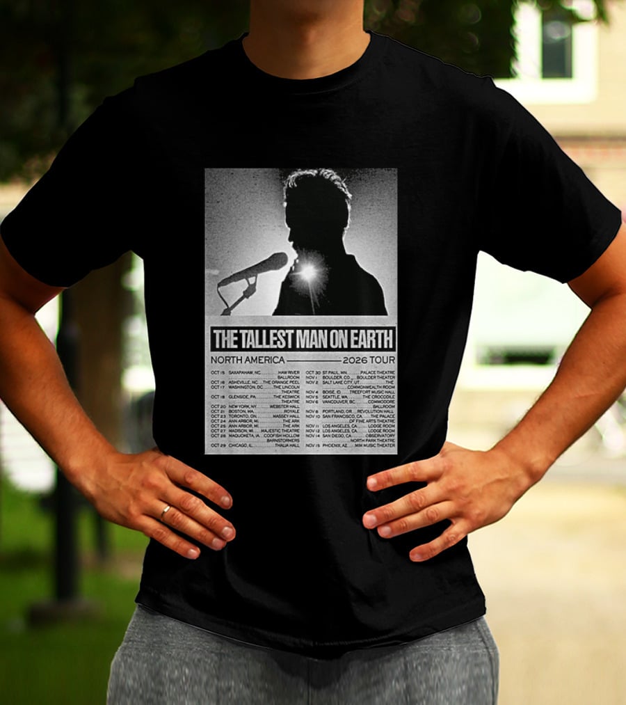 The Tallest Man On Earth North America 2026 Tour Dates T-Shirt