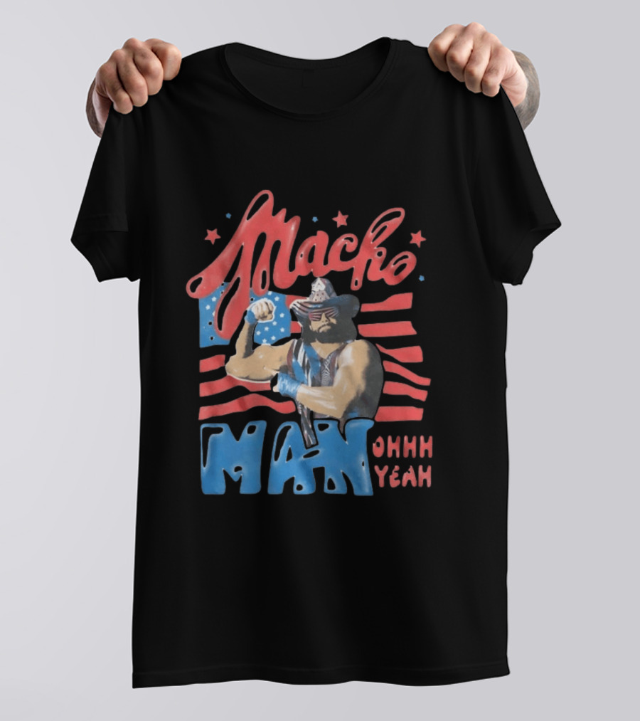 Macho Man Randy Savage American Flag Ohhh Yeah Independence Day T-Shirt