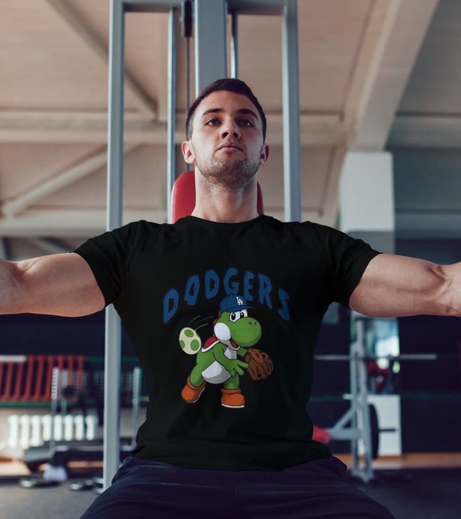 Dodgers Yoshi Throwing Egg Los Angeles California Secret Club T-Shirt