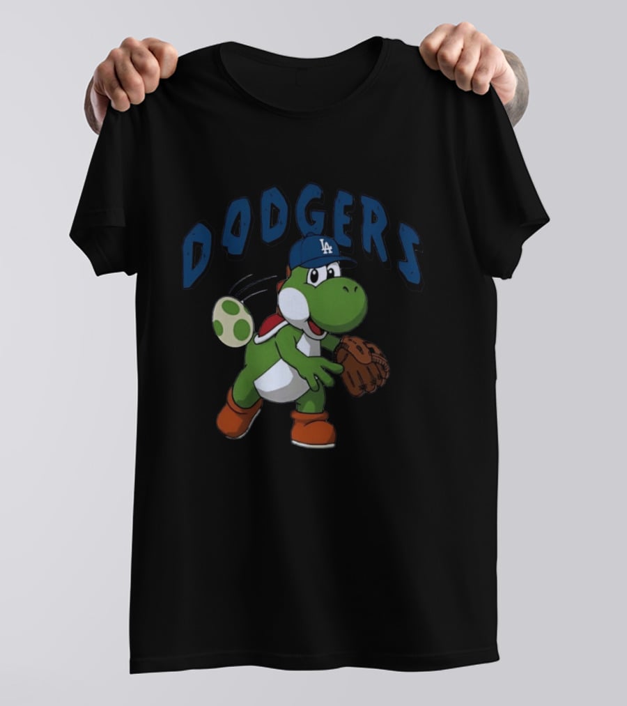 Dodgers Yoshi Throwing Egg Los Angeles California Secret Club T-Shirt