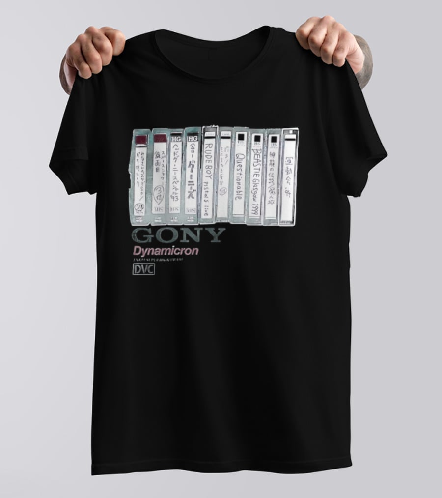 BEASTIE Glasgow 1999 Gony Dynamicron VHS Collection T-Shirt