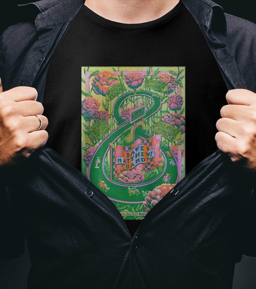 Dave Matthews Band Jun 26th 2026 Ruoff Music Center Noblesville IN Vibrant With Floral And Racing T-Shirt