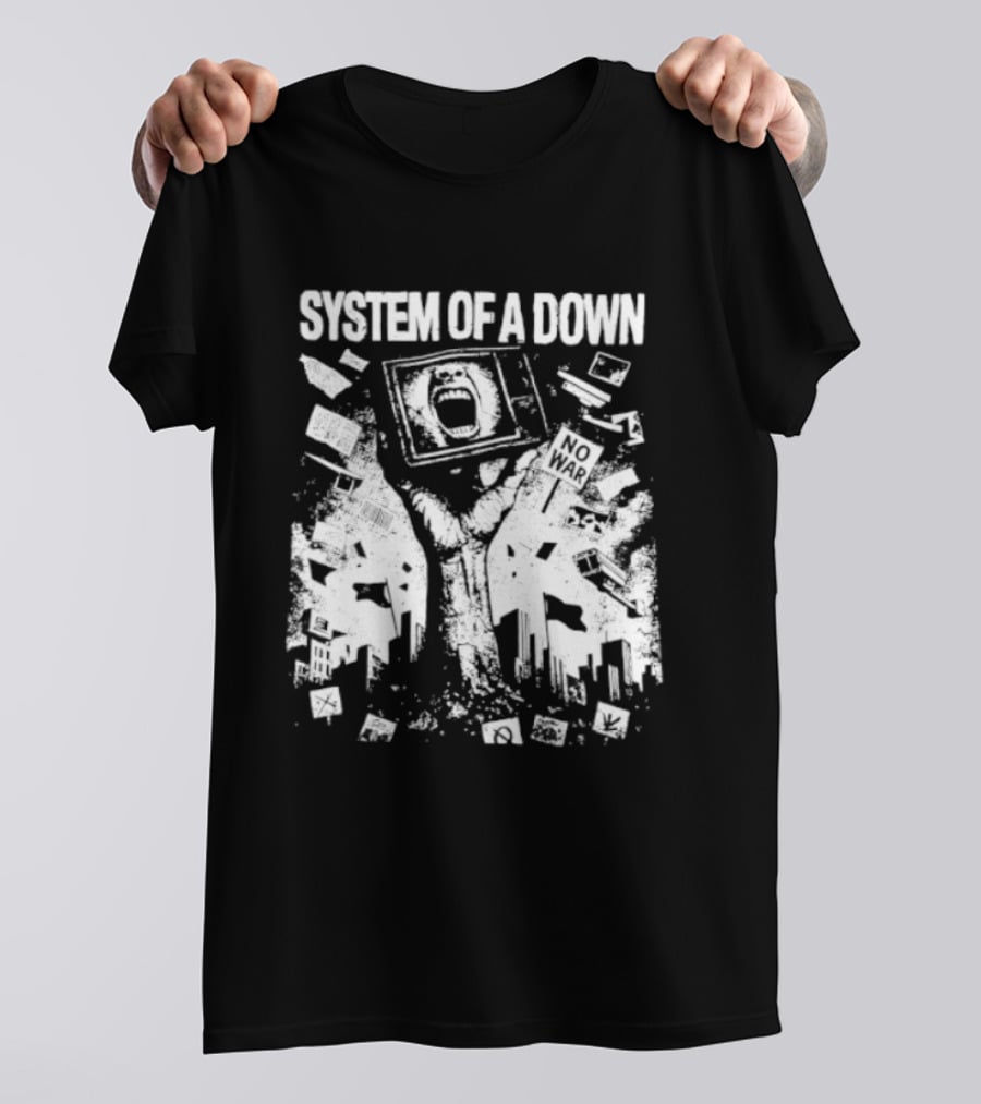 System Of A Down War Protest Television T-Shirt