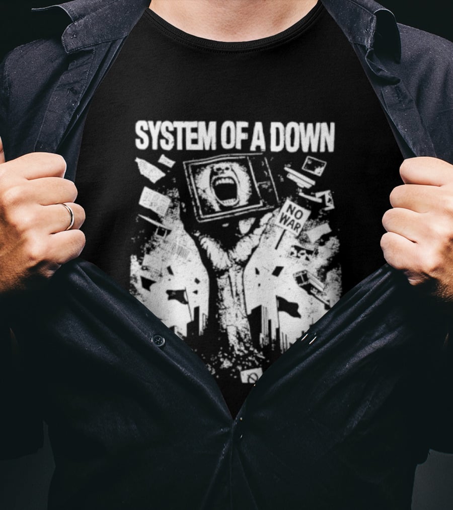 System Of A Down War Protest Television T-Shirt