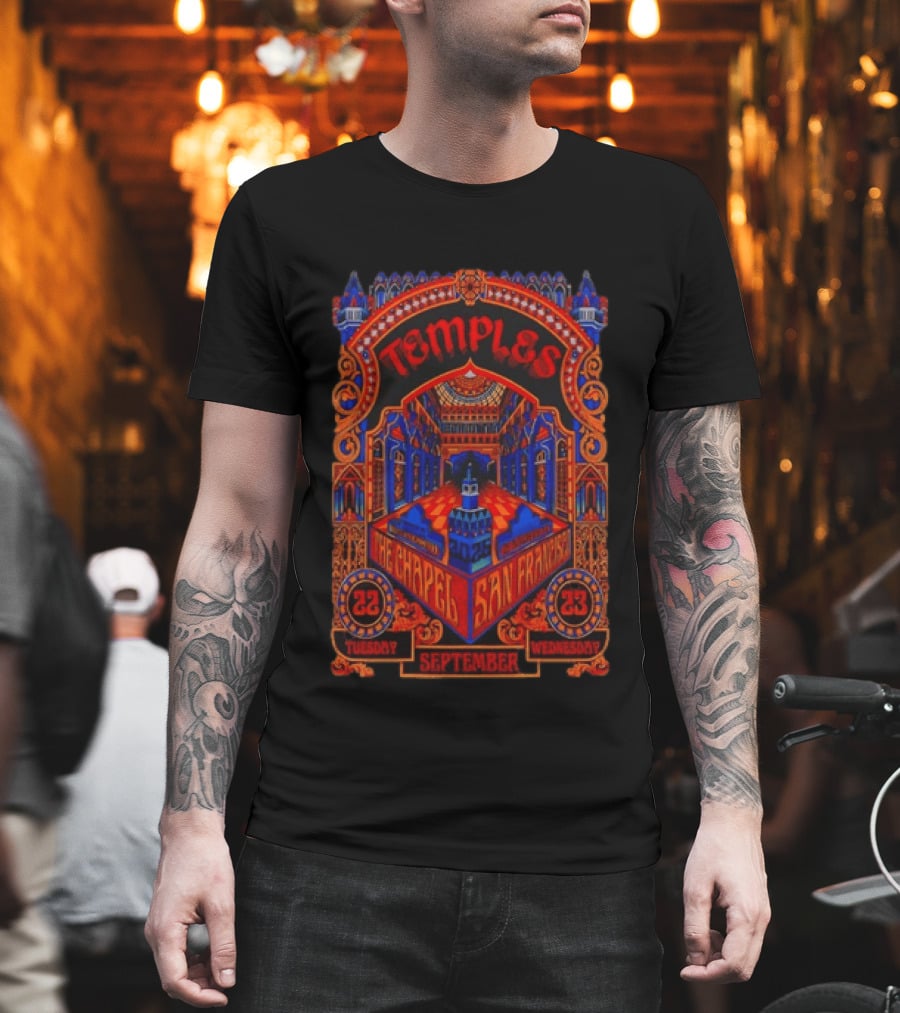 Temples The Chapel San Francisco September 22 23 2026 T-Shirt