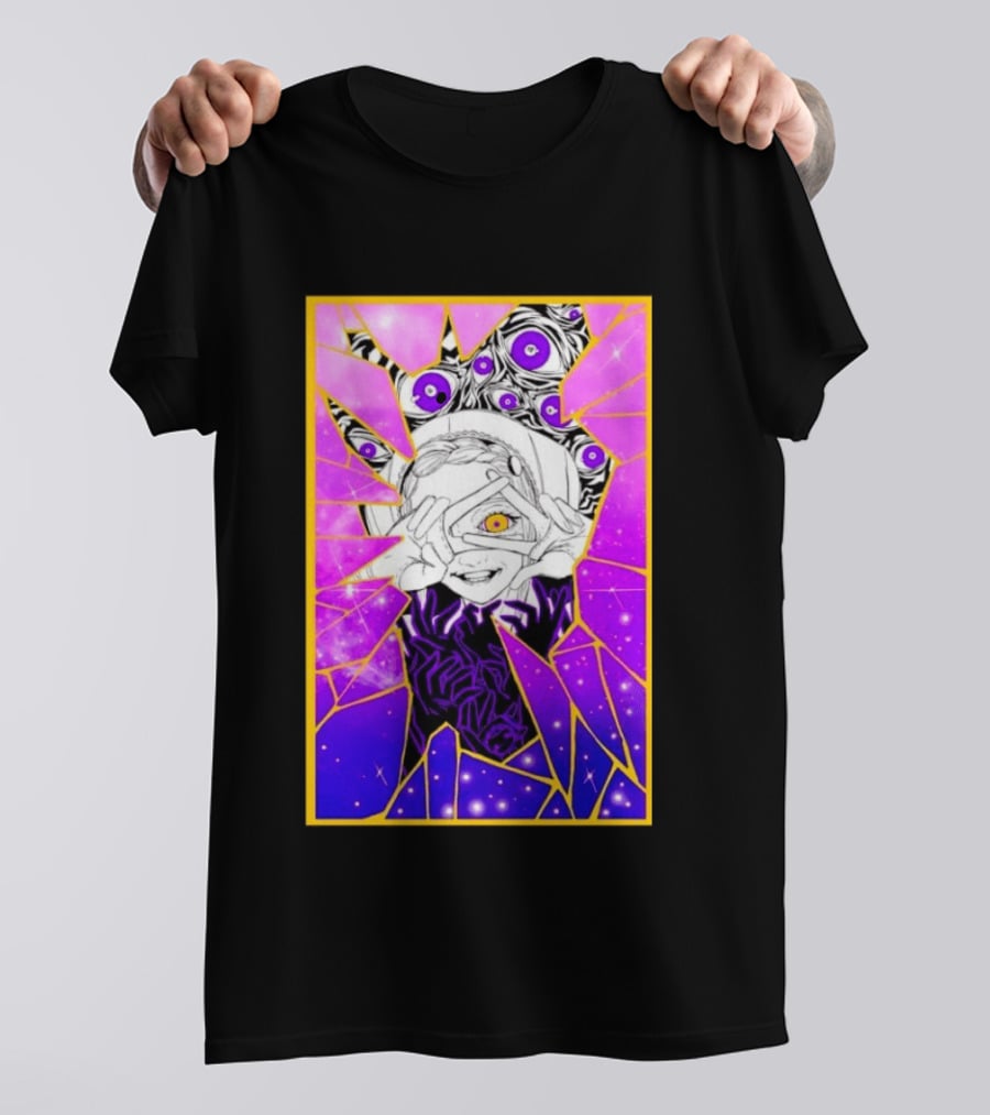 Makima Chainsaw Man Stained Glass Cosmic Galaxy Eyes T-Shirt