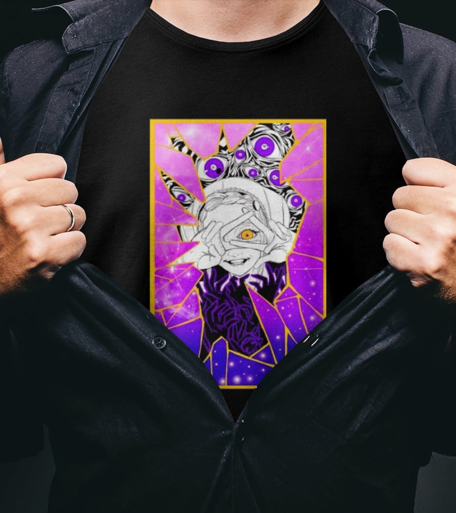 Makima Chainsaw Man Stained Glass Cosmic Galaxy Eyes T-Shirt