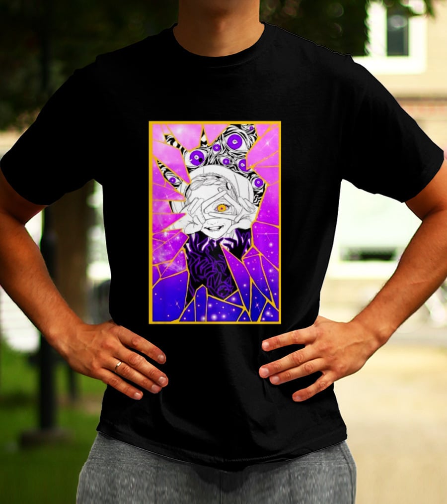 Makima Chainsaw Man Stained Glass Cosmic Galaxy Eyes T-Shirt