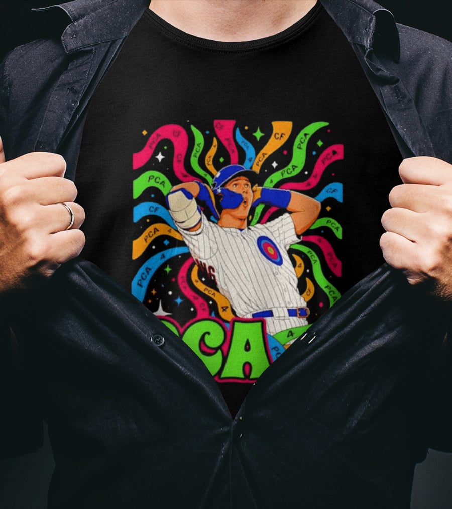 PCA Baseball Player Vibe Retro Style With Cosmic T-Shirt