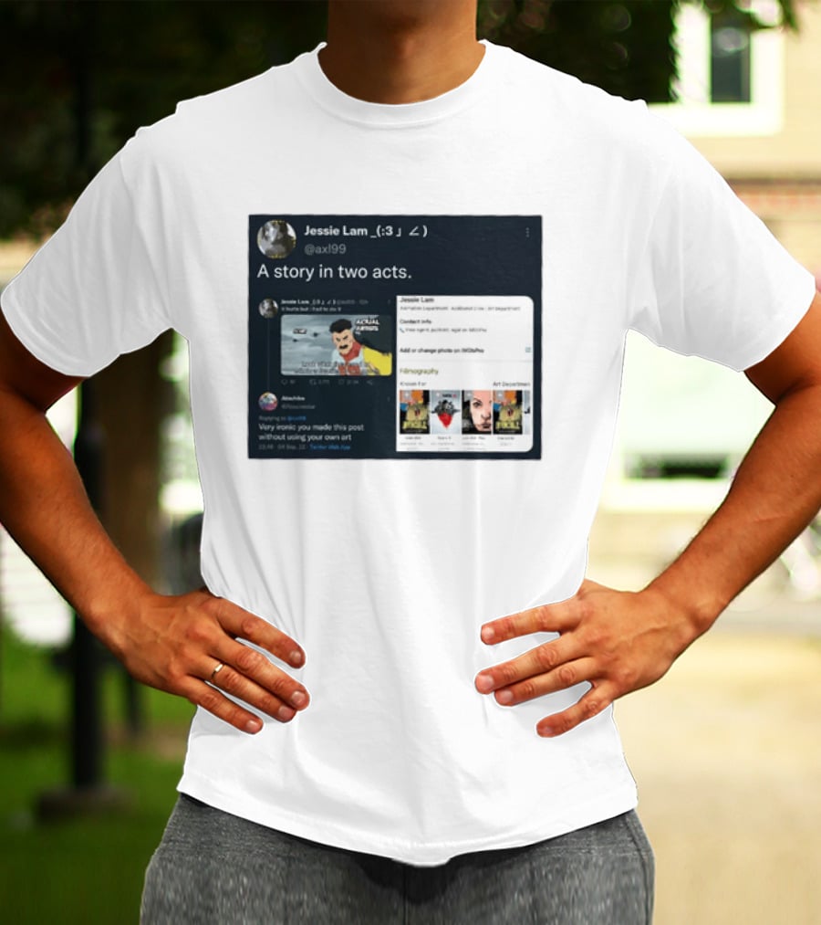 Jessie Lam A Story In Two Acts Tweet Comic Art Reference T-Shirt