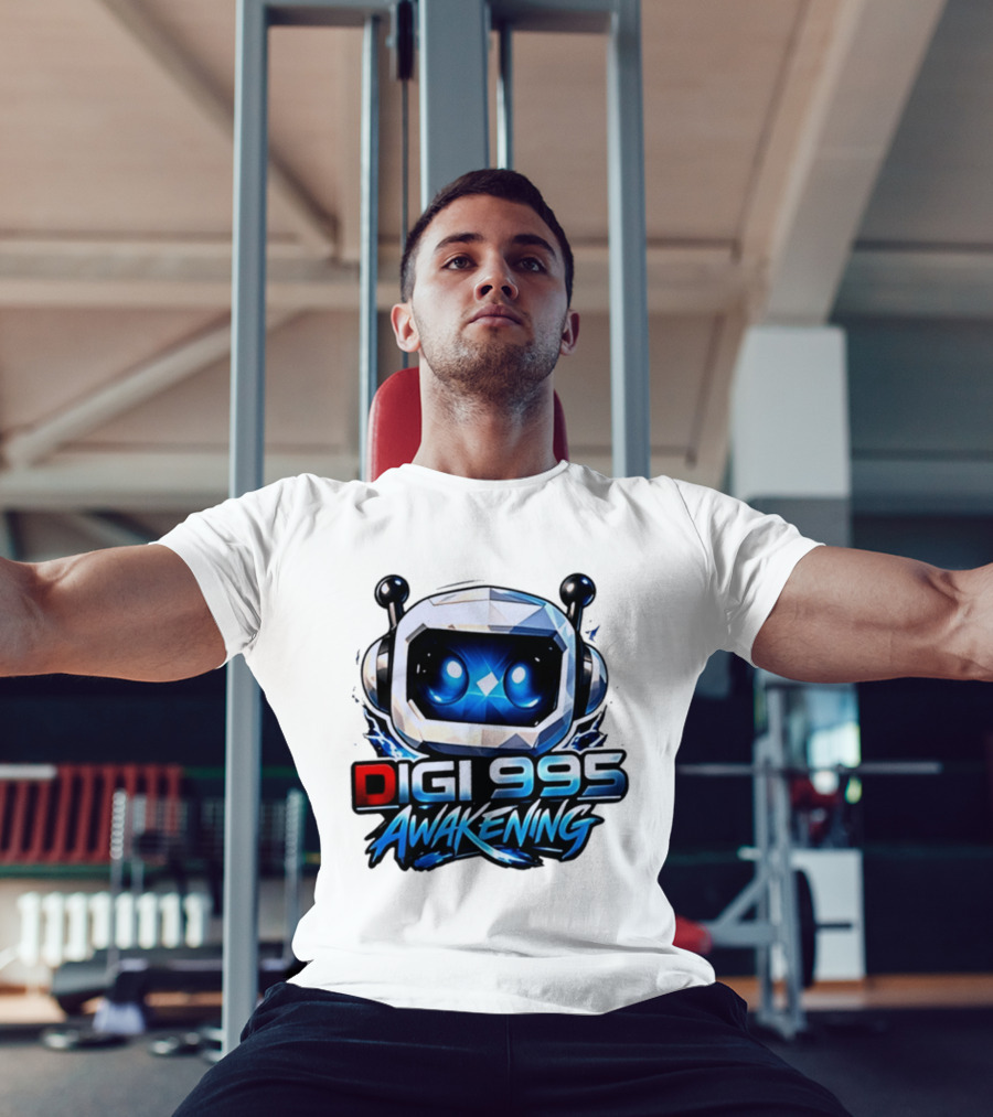 Digi 995 Awakening Robot Gaming Blue Eyes Technology T-Shirt