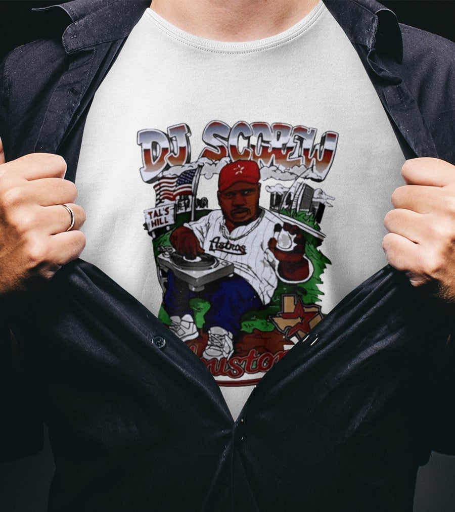 DJ Screw Houston Astros Tal's Hill Baseball DJing T-Shirt