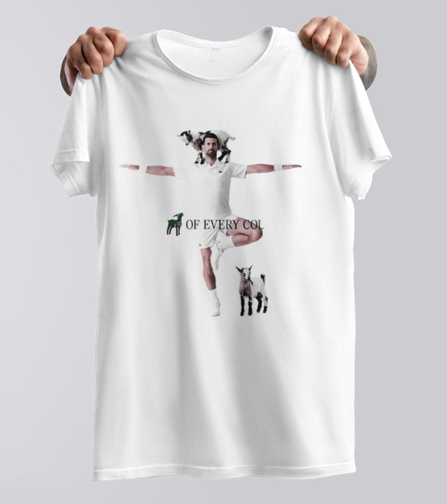 Novak Djokovic Goat Warrior On Every Court T-Shirt