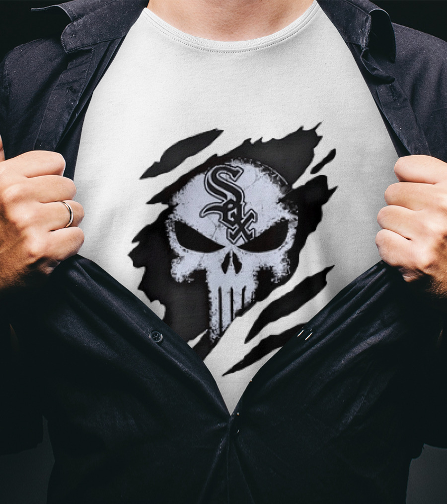 Chicago White Sox Punisher Skull Mashup T-Shirt