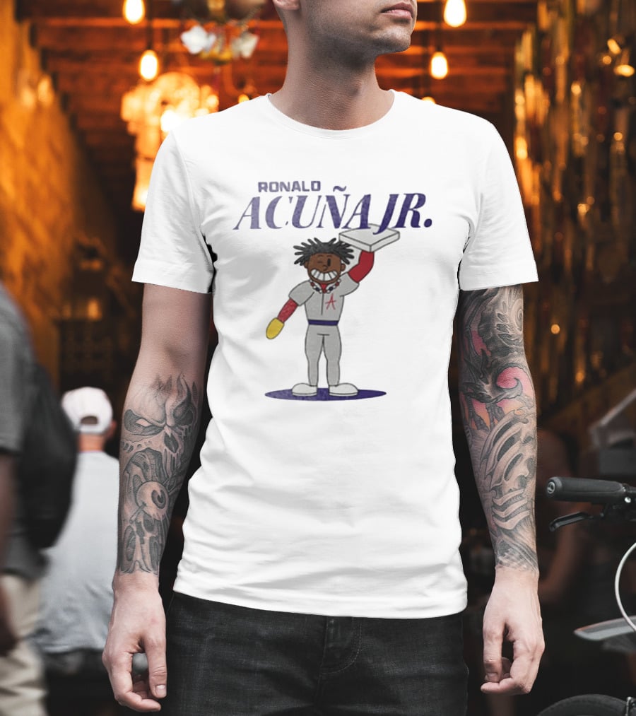 Ronald Acuna Jr Atlanta Braves Cartoon Character Summer Collection T-Shirt