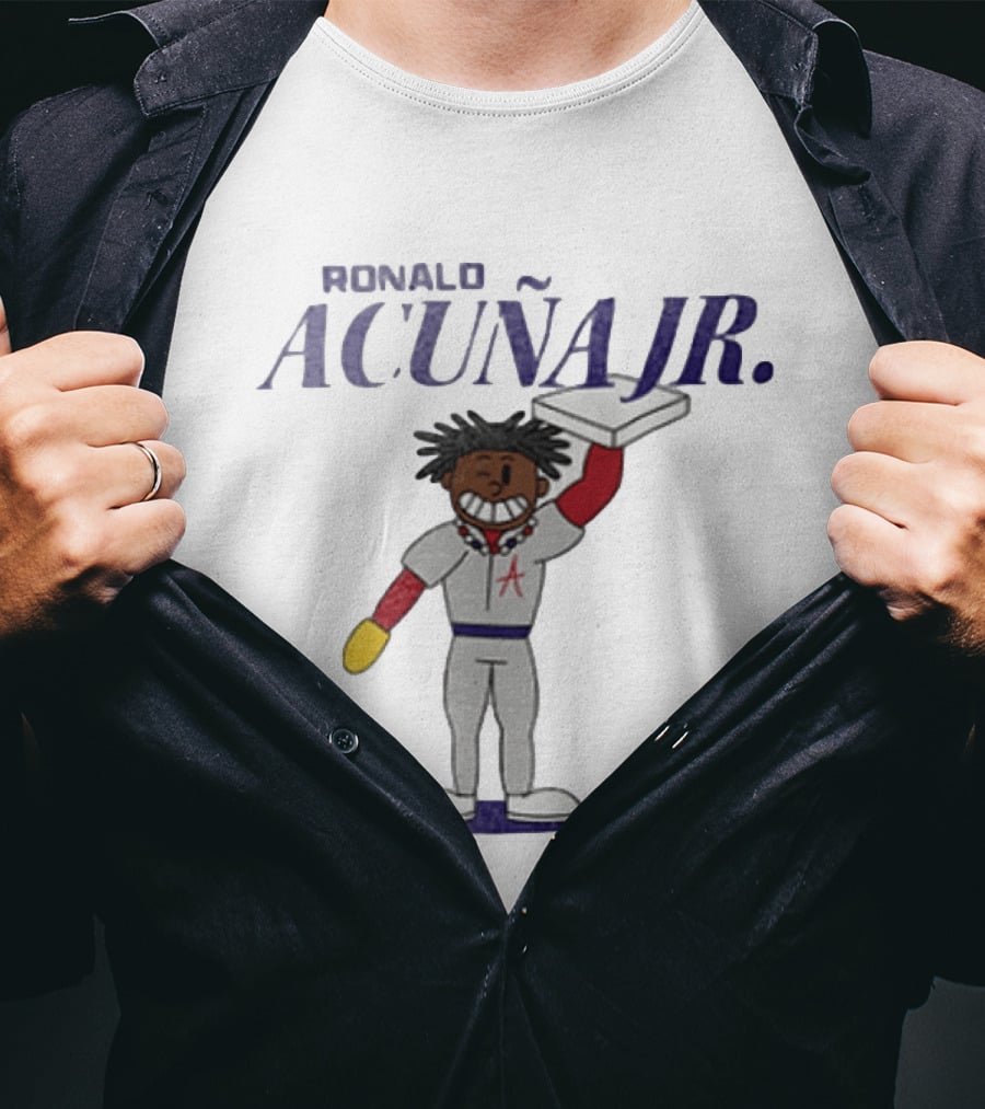 Ronald Acuna Jr Atlanta Braves Cartoon Character Summer Collection T-Shirt