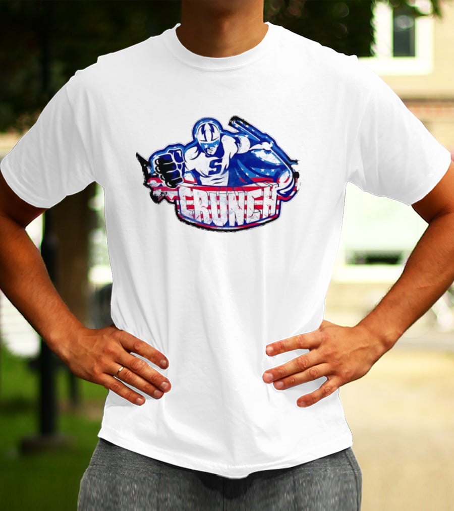 Syracuse Crunch Superhero Logo Stars And Stripes T-Shirt