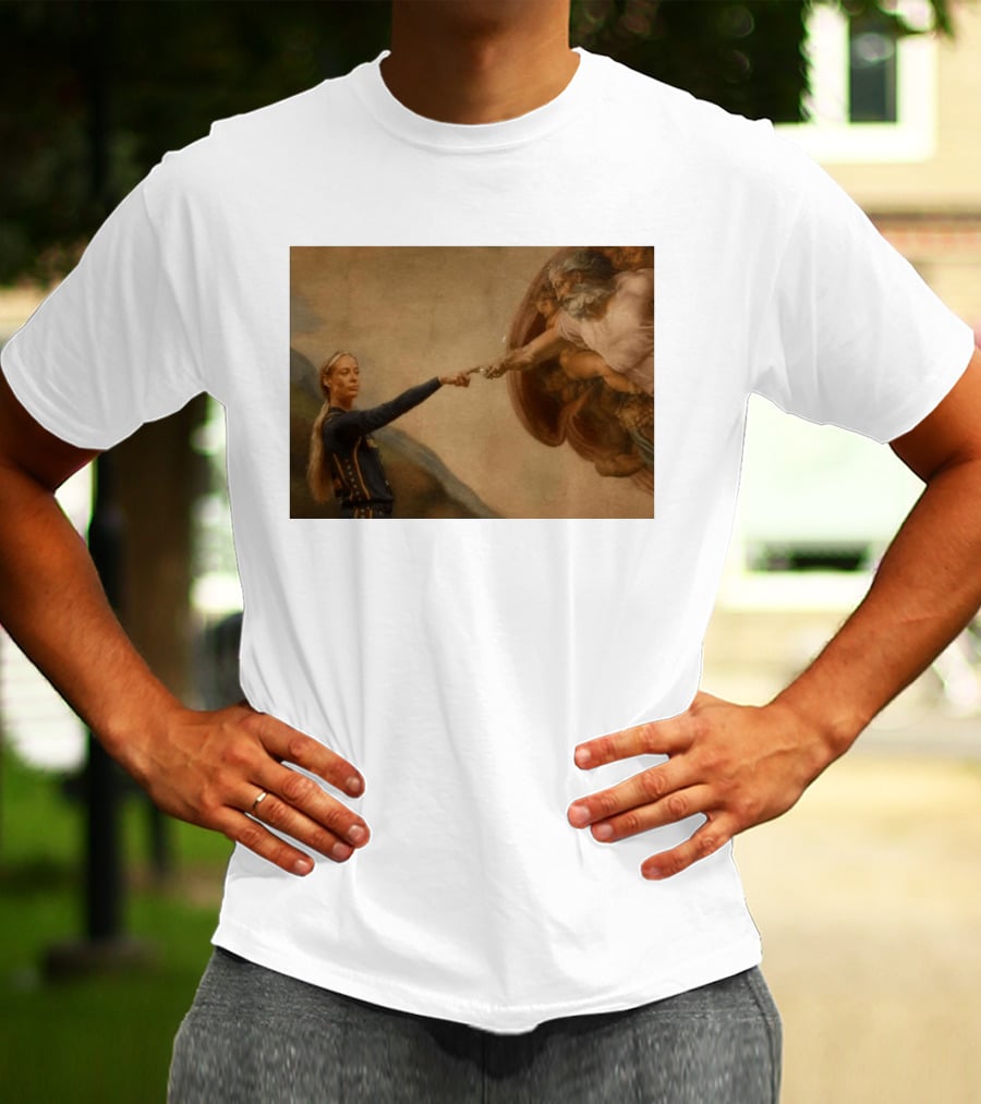Creation Of Adam Indiana Fever Basketball Player T-Shirt
