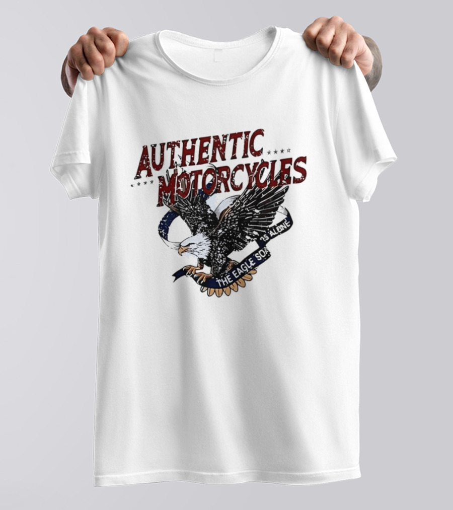 Authentic Motorcycles The Eagle Soars Alone T-Shirt