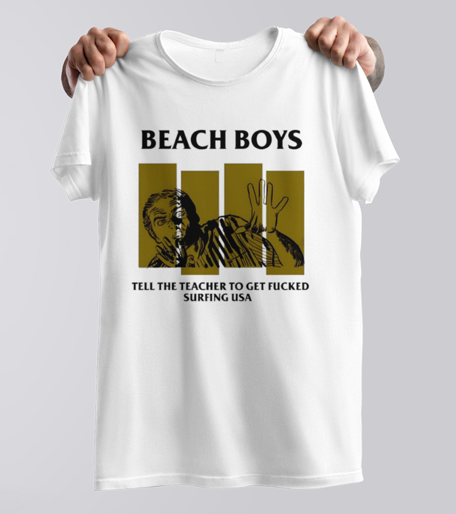 Beach Boys Tell The Teacher To Get Fucked Surfing USA Vintage Comic T-Shirt