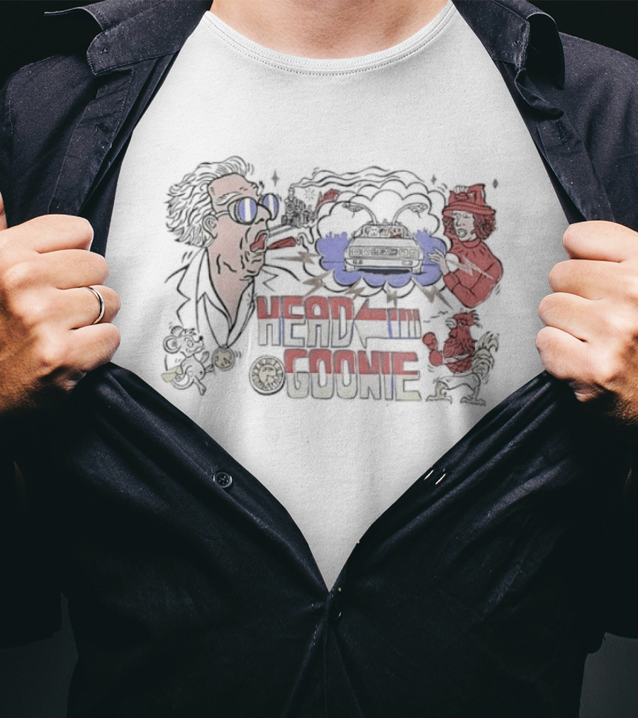 Doc Brown Marty McFly Back To The Future Head Goonie T-Shirt