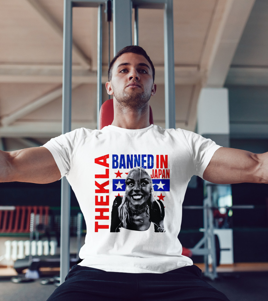 Thekla Banned In Japan Bold Red Blue Stars T-Shirt