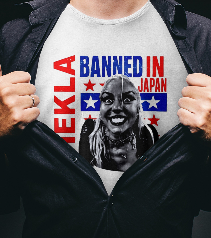 Thekla Banned In Japan Bold Red Blue Stars T-Shirt