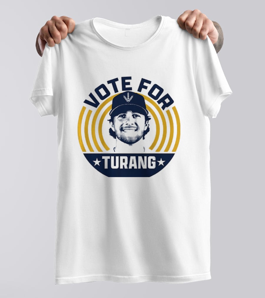 Vote For Brice Turang Milwaukee Brewers Baseball MLB Player T-Shirt