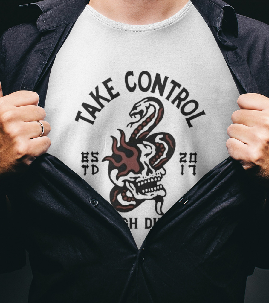 Take Control High Dive Snake Design EST 2017 T-Shirt