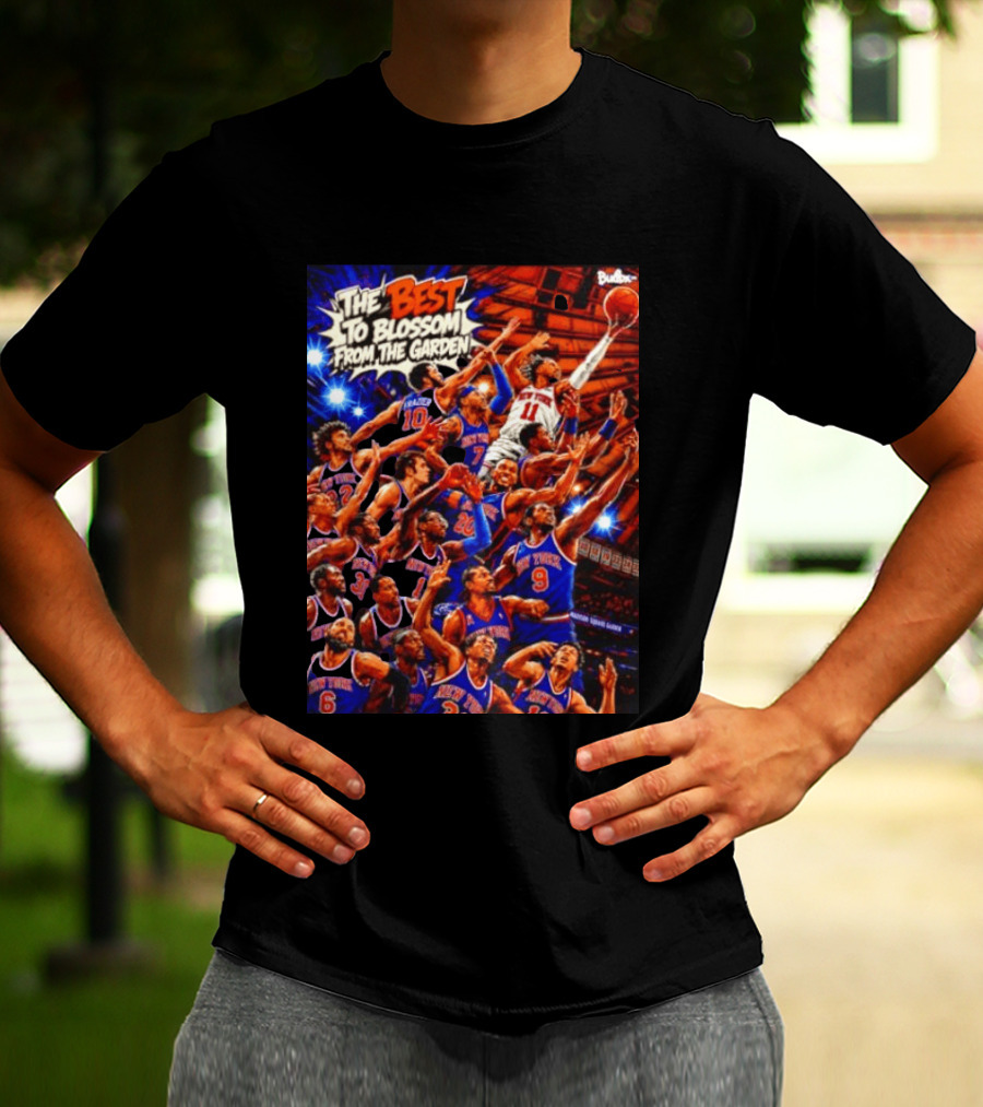 New York Knicks The Best To Blossom From The Garden Walt Frazier Carmelo Anthony Jalen Brunson T-Shirt