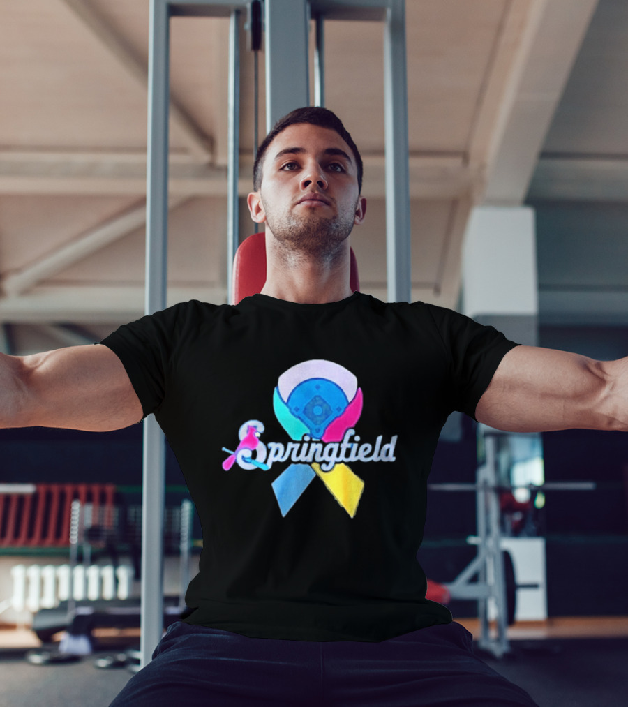 Springfield Baseball Ribbon Against Cancer Cardinal T-Shirt