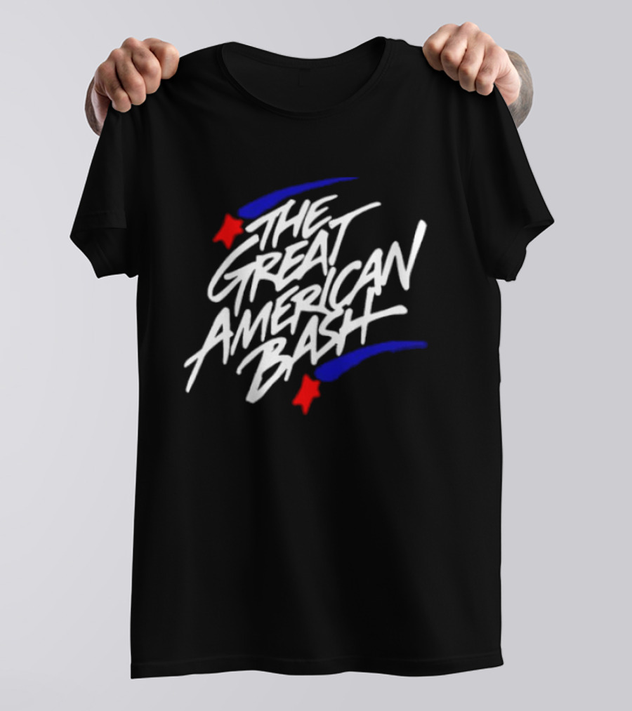 WWE The Great American Bash Wrestling Event Red Star Blue Streaks T-Shirt