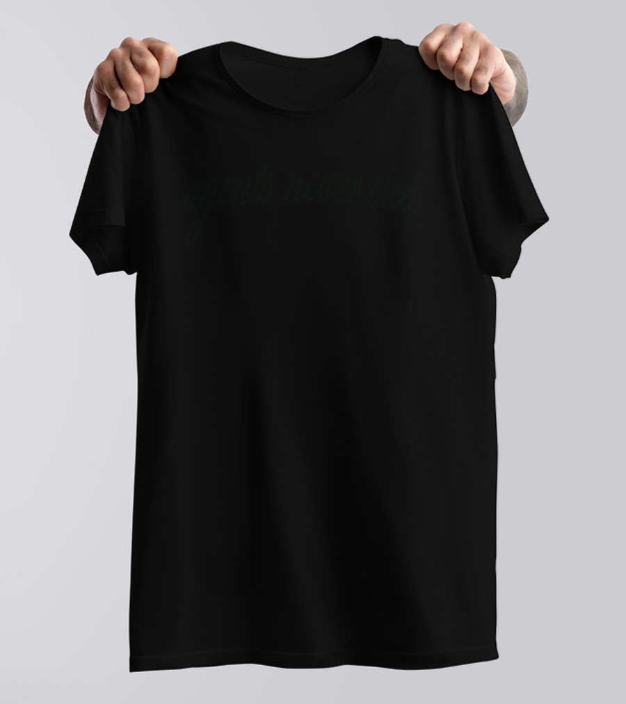 Agents Never Sleep Classic Script T-Shirt