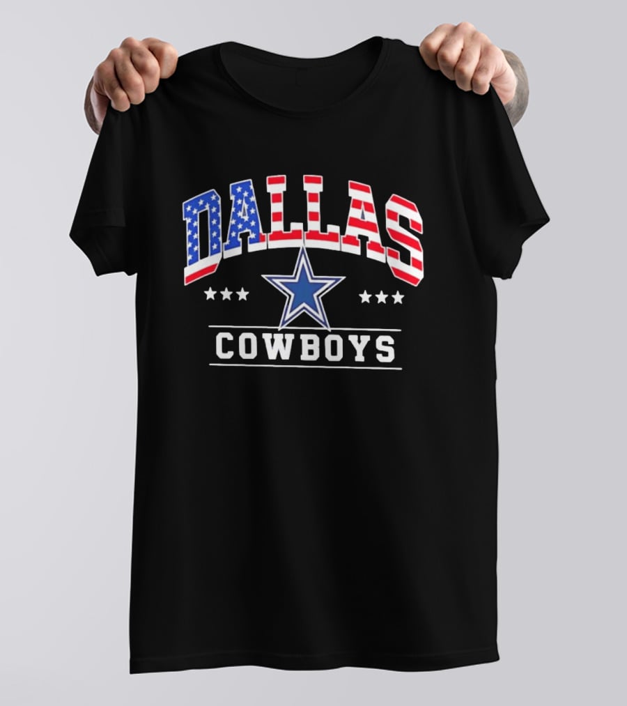 Dallas Cowboys Americana Patriotic Stars And Stripes Flag T-Shirt