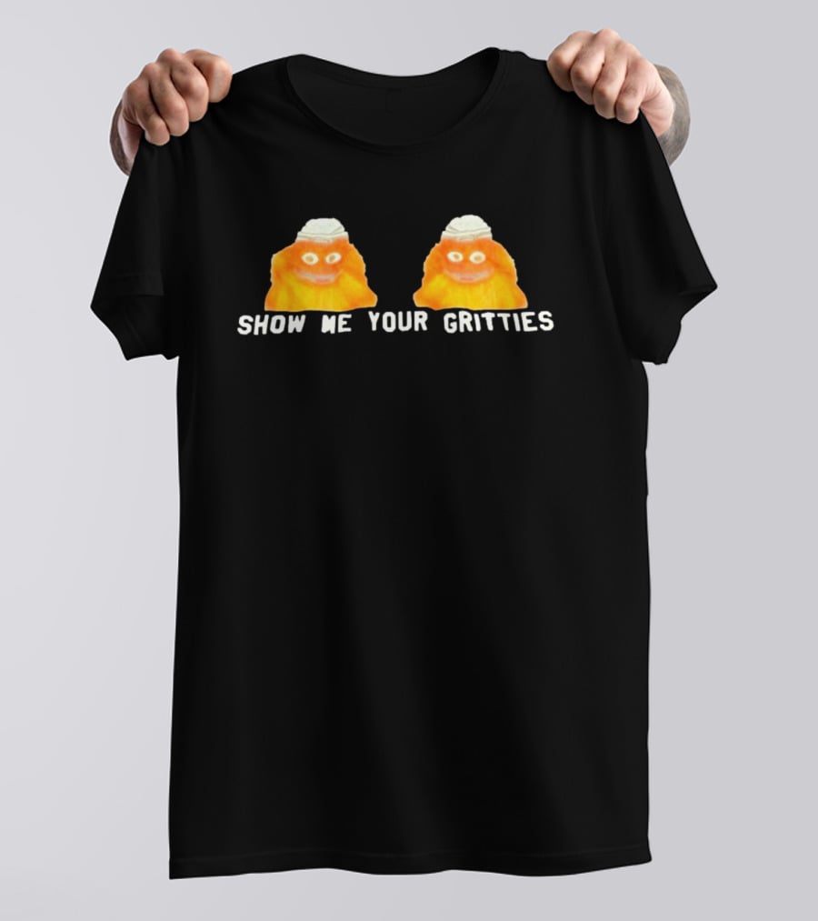 Show Me Your Gritties Iconic Orange Mascot Humor T-Shirt