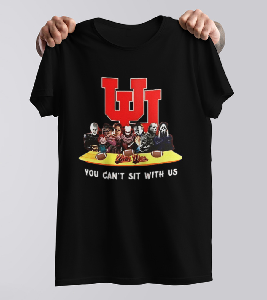 Utah Utes Halloween 2025 Horror Characters You Can't Sit With Us T-Shirt