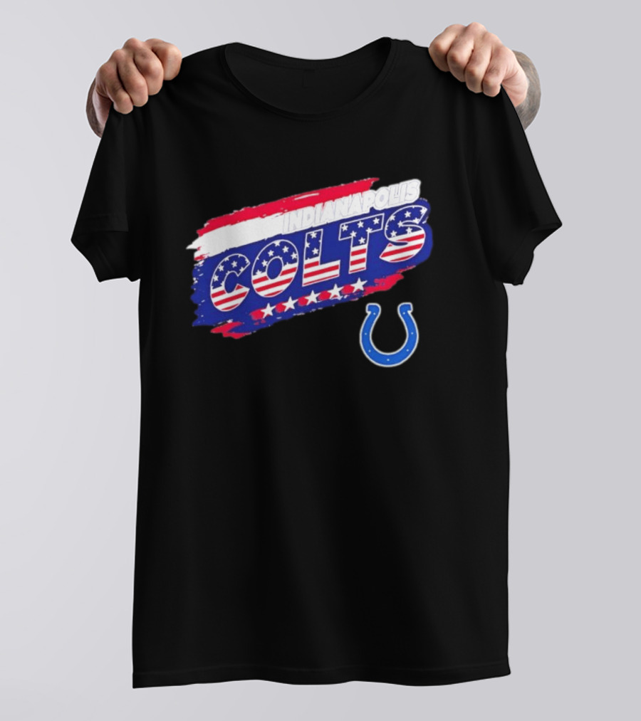 Indianapolis Colts American Flag Stars Stripes Patriotic T-Shirt