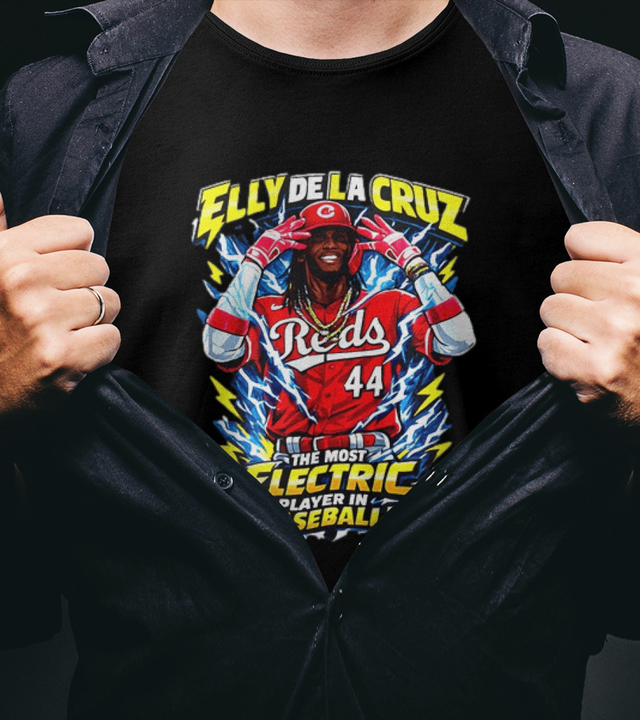 Elly De La Cruz Reds 44 The Most Electric Player In Baseball T-Shirt