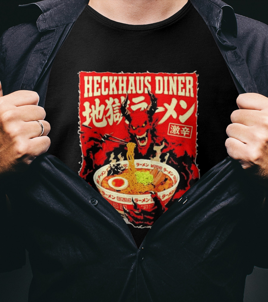 Heckhaus Diner Hell Ramen Devil Spicy Challenge T-Shirt