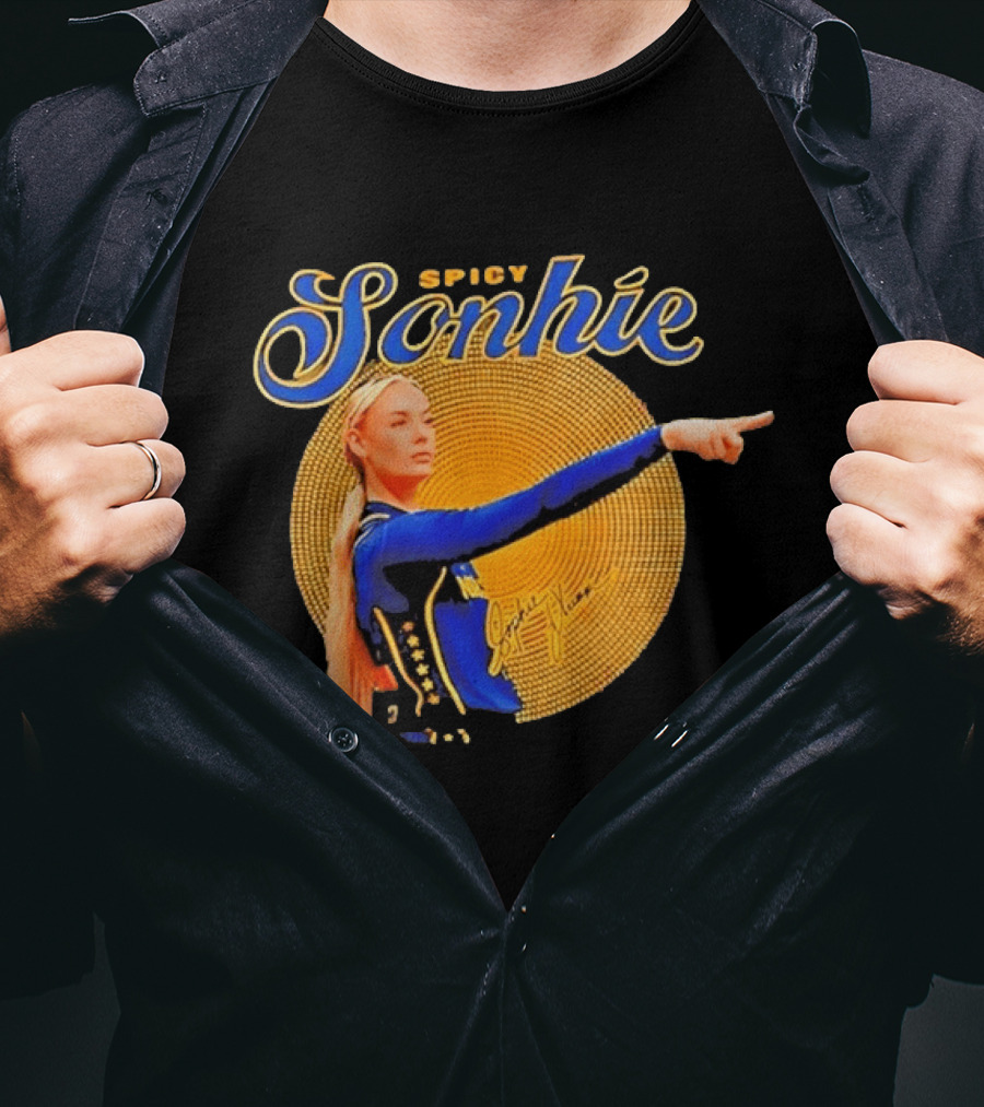 Spicy Sonhie Sophie Cunningham Signature Indiana Fever Basketball T-Shirt