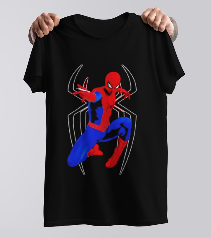 Spider Man Marvel Web Shooting Comic Book Action T-Shirt