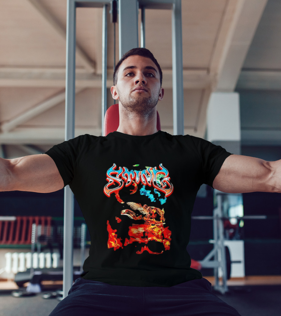 Sting Scorpion Skull Flaming Space T-Shirt