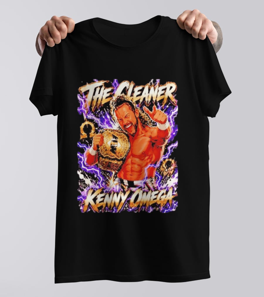 The Cleaner Kenny Omega Pro Wrestling Champion Belt Purple Lightning T-Shirt
