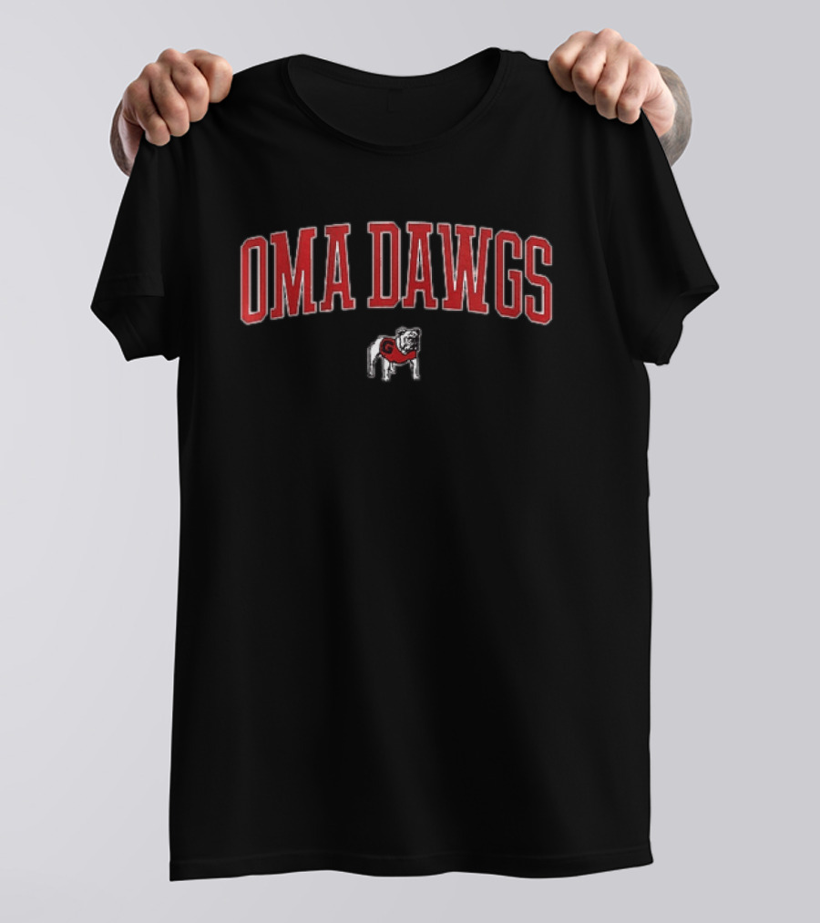 Oma Dawgs Georgia Bulldogs Baseball Bulldog T-Shirt