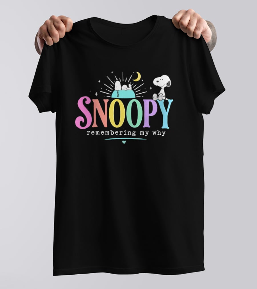 Snoopy Remembering My Why Peanuts Moonlight Dreaming T-Shirt