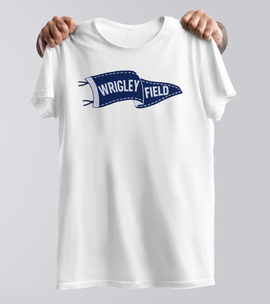 Wrigley Field Pennant Vintage Chicago Cubs Memorabilia T-Shirt